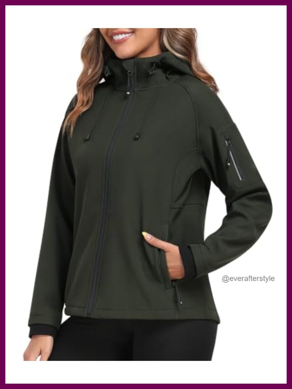 Fleece Lined Softshell Jacket Lightweight Insulated Warm Hooded Coat